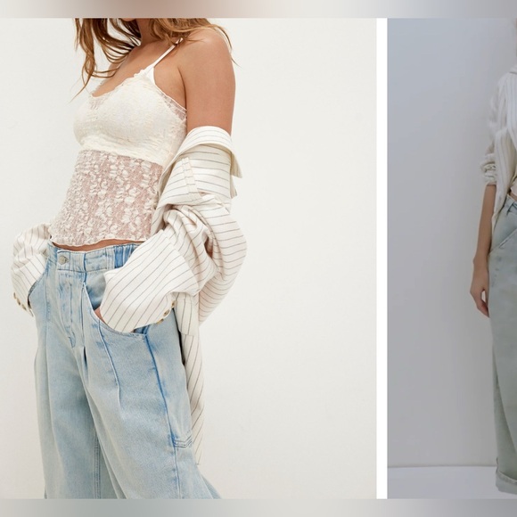 NWT Free People We The Free La Vida Pull-On Jeans - Bleached Blue - XS - Picture 6 of 10